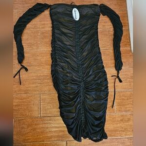 POSTER GIRL Black Rouched Dress - XL